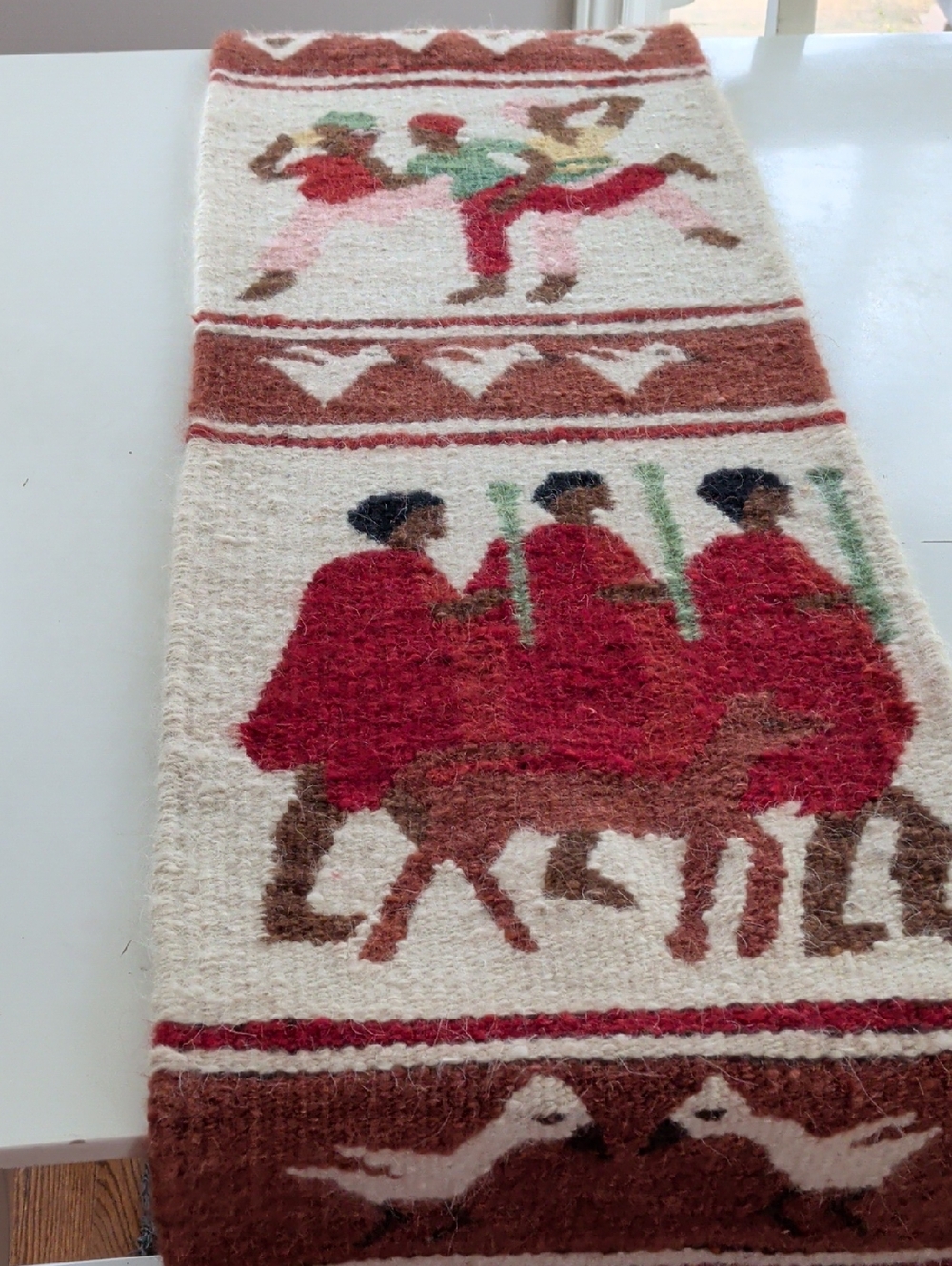 African Hand Woven Wool Wall Hanging / Tapestry